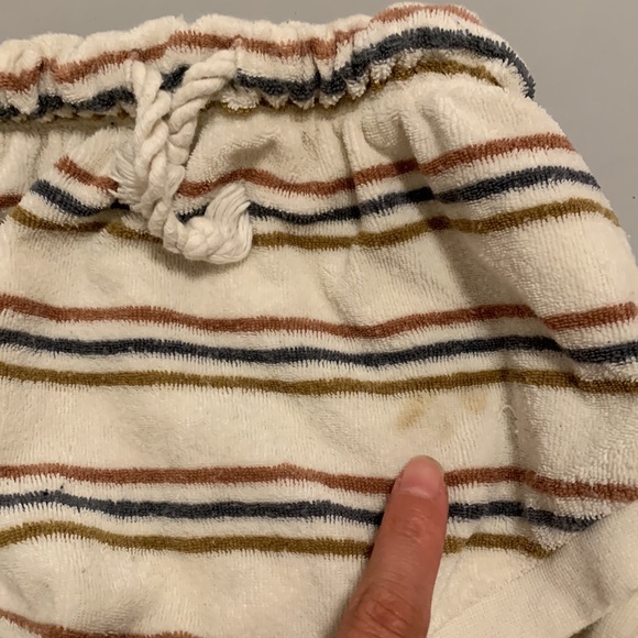 Quincy Mae stripe drawstring terry shorts - Picture 3 of 3